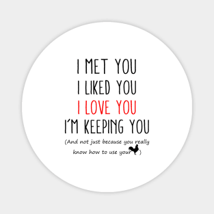 I Met You I Liked You I Love You I'm Keeping You Shit Funny Christmas Magnet